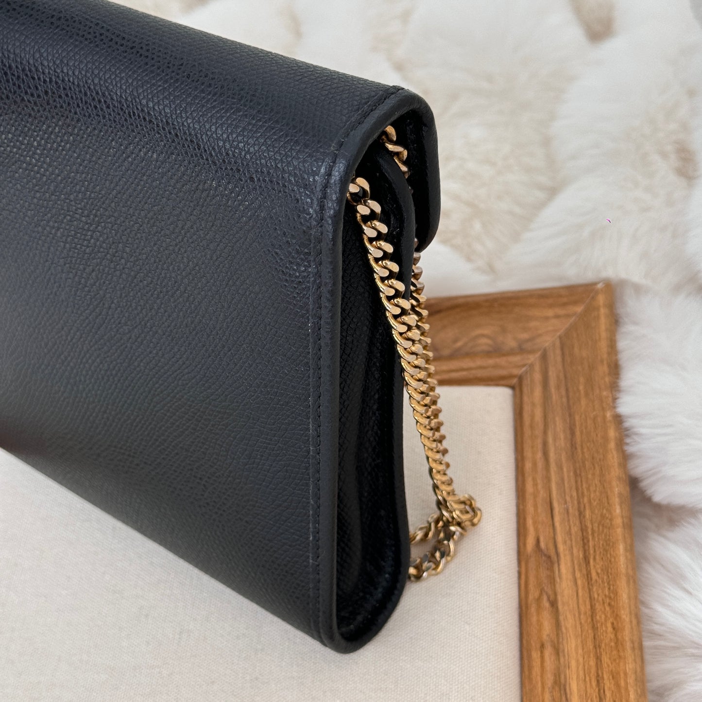 Dior Black Leather Chain Bag