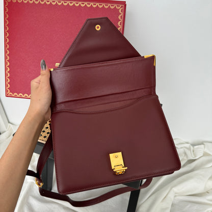 Cartier Must De Cartier Bordeaux Envelope Bag