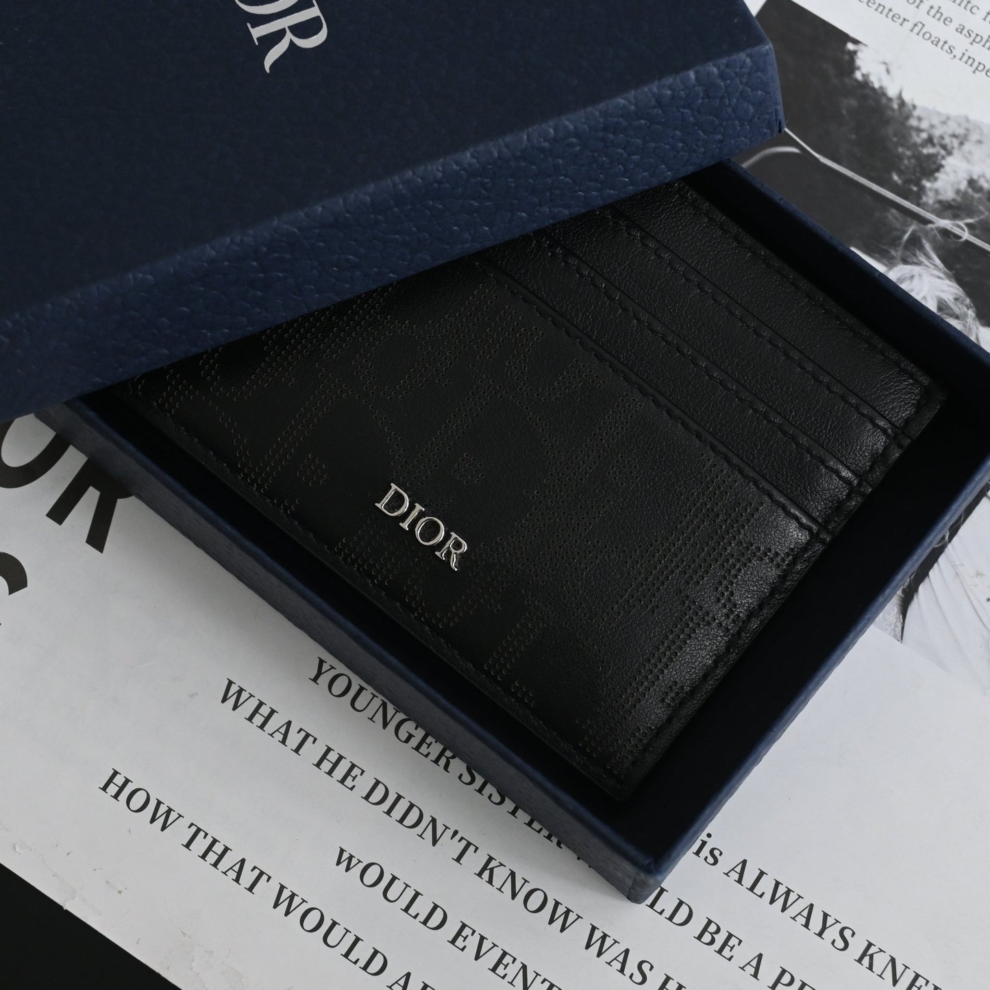 Christian Dior Perforated Leather Oblique Card Holder