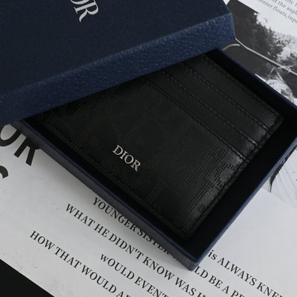 Christian Dior Perforated Leather Oblique Card Holder