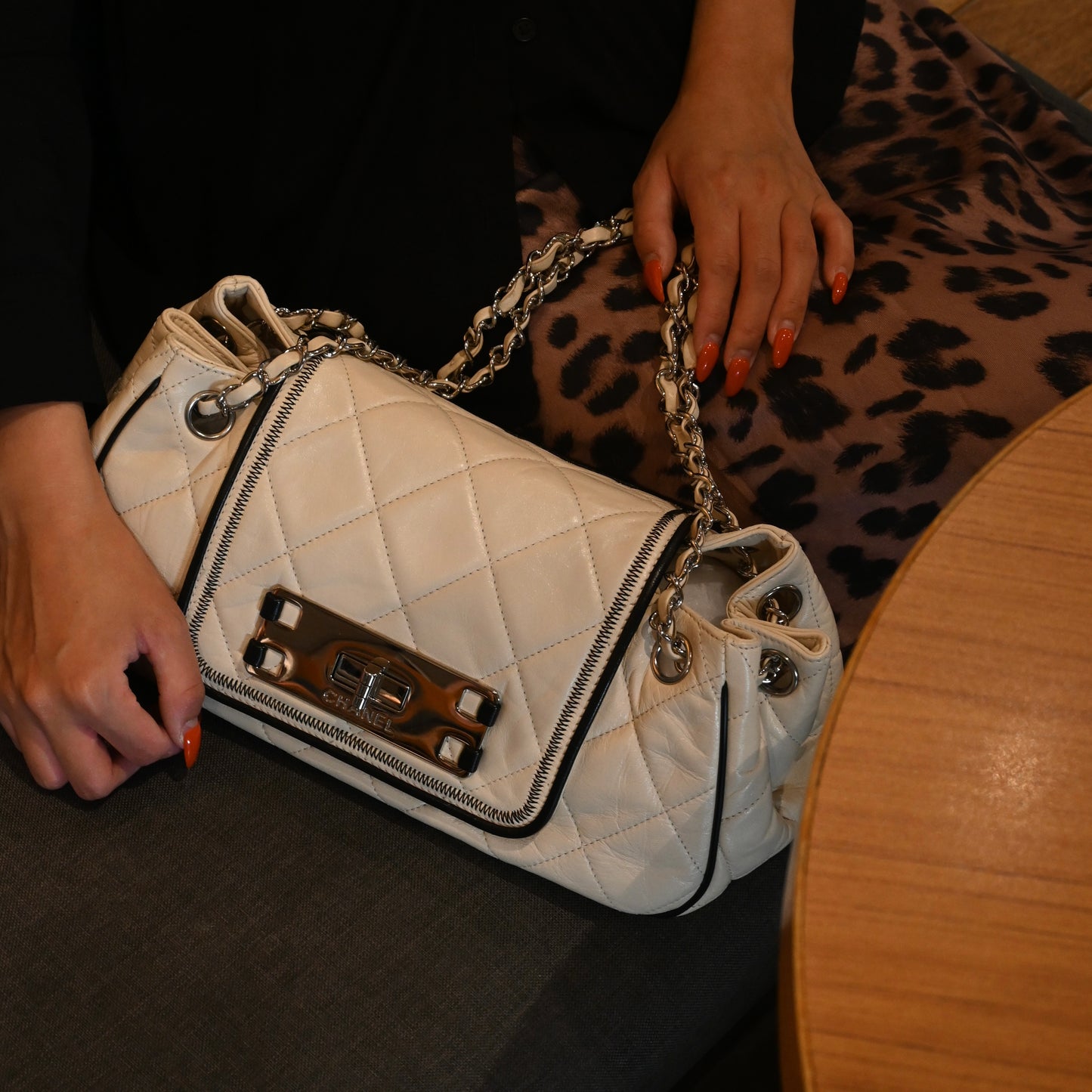 Chanel Matelasse Lambskin Chain Tote Bag 2.55 SHW