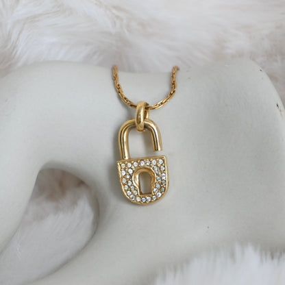 Dior Lock Pendant Necklace