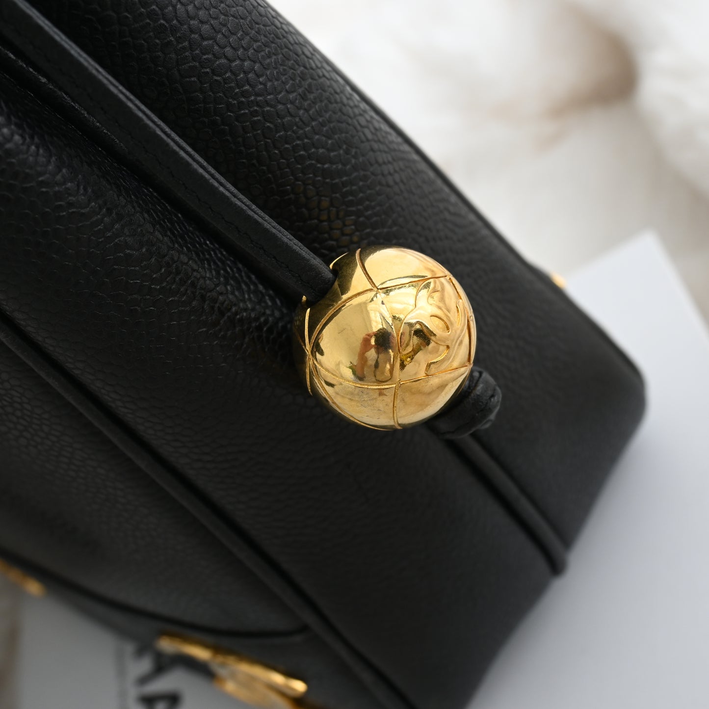 Chanel Triple CC Logo Chain Tote with Gold Ball