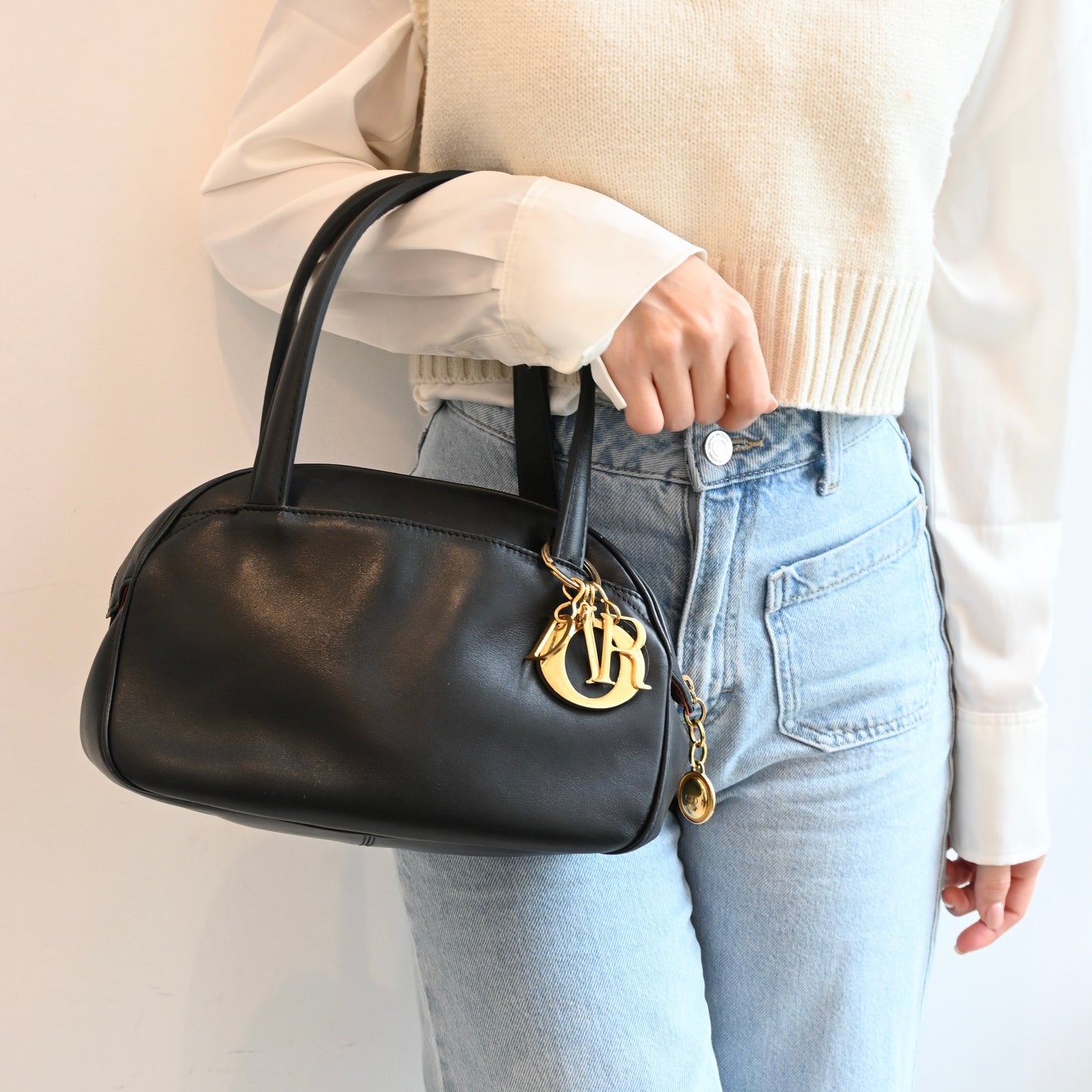 Christian Dior Bowling Bag with Dior Charm