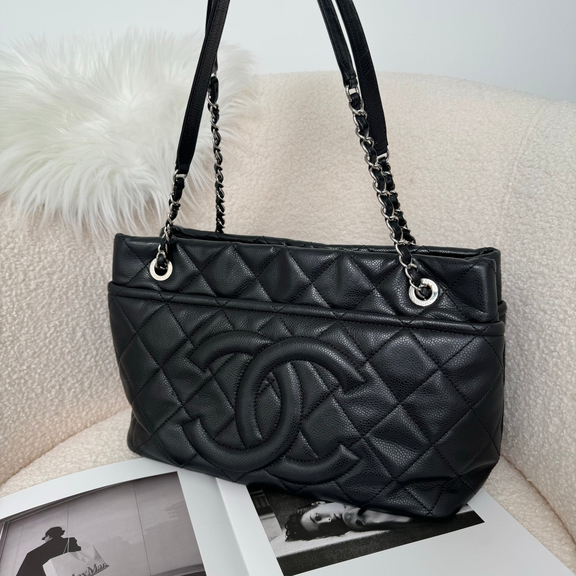 Chanel Caviar Timeless CC Shopping Tote – Leluxe Vintage