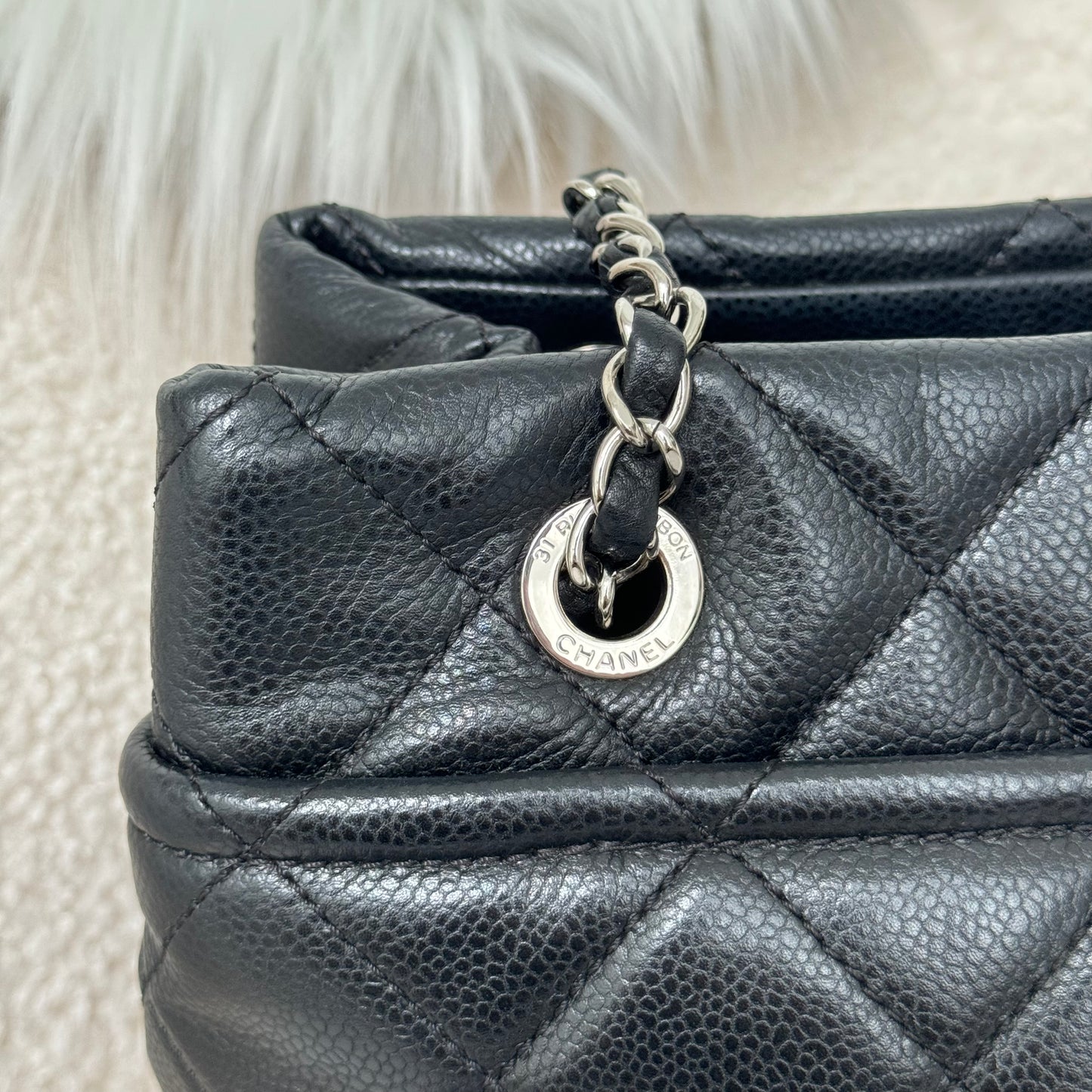 Chanel Caviar Timeless CC Shopping Tote