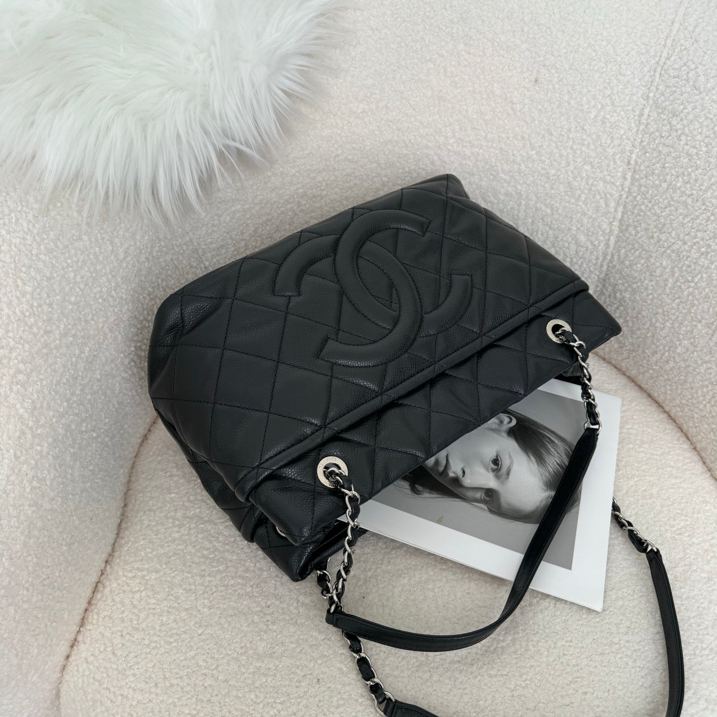 Chanel Caviar Timeless CC Shopping Tote