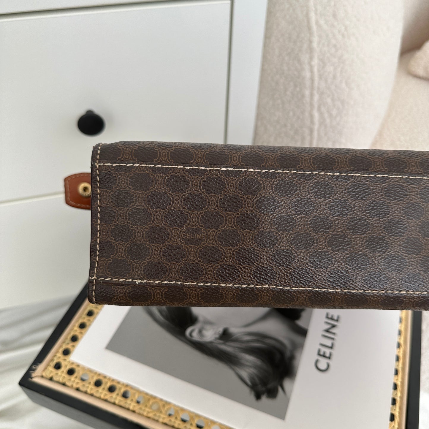 Celine Macadam Monogram Stripe Tote - Leluxe Vintage Sdn. Bhd.