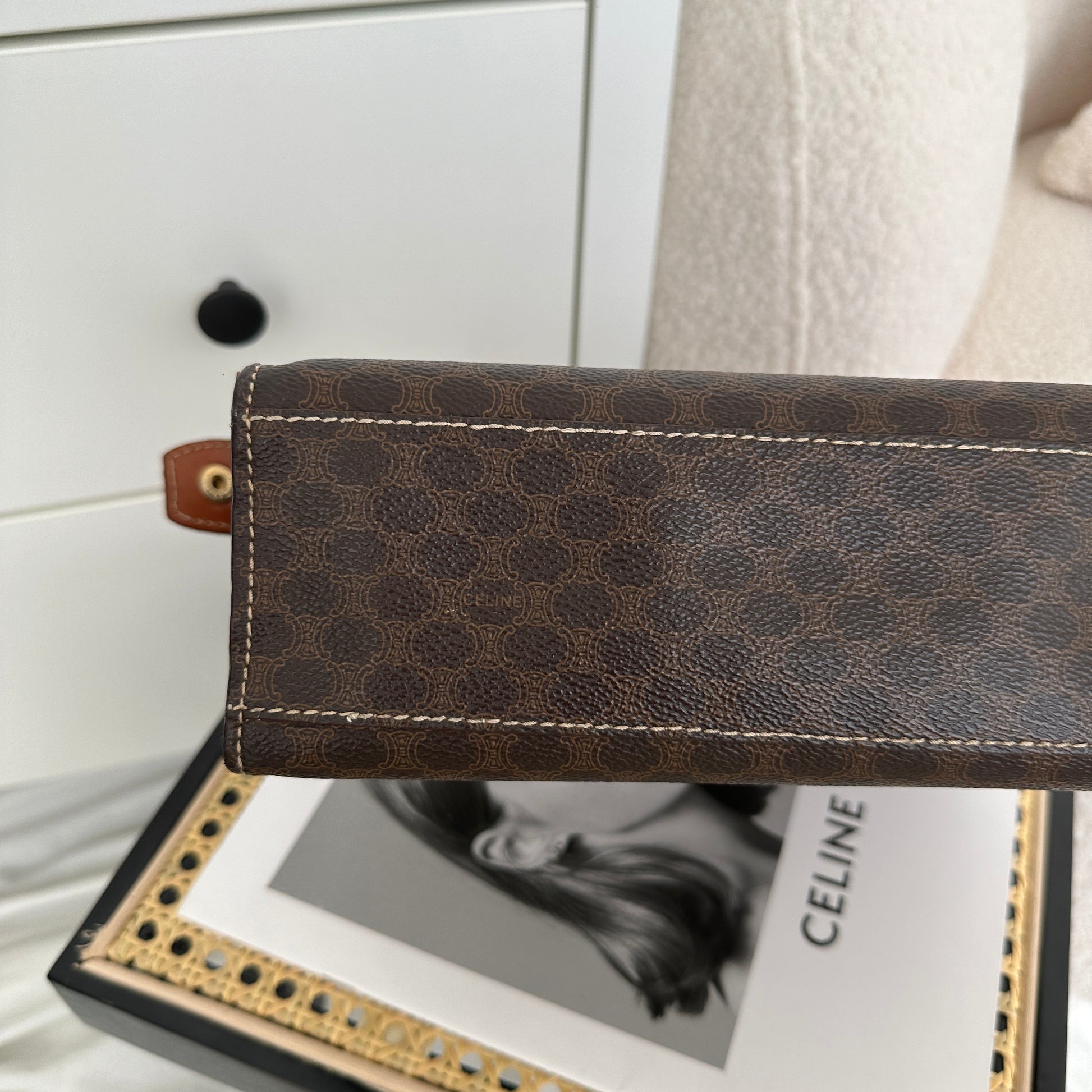 Celine Macadam Monogram Stripe Tote - Leluxe Vintage Sdn. Bhd.