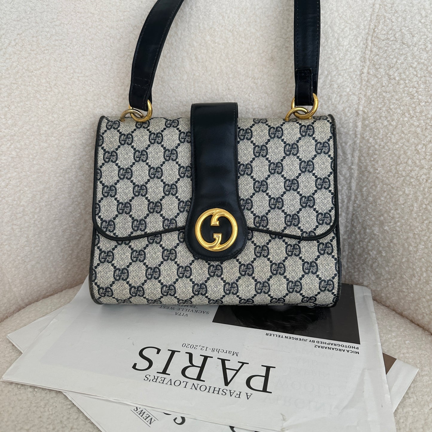 Gucci Navy Vintage Bag