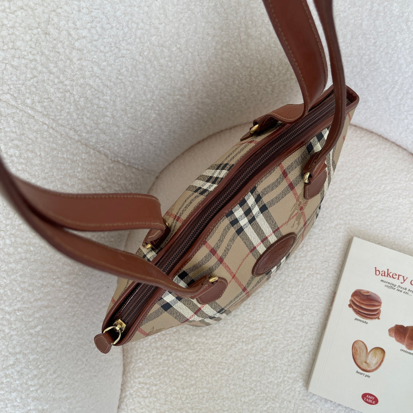 Burberry Check Tote in Beige