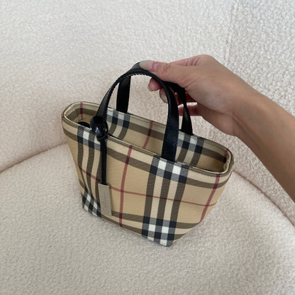 Burberry Neutral Mini Tote Bag