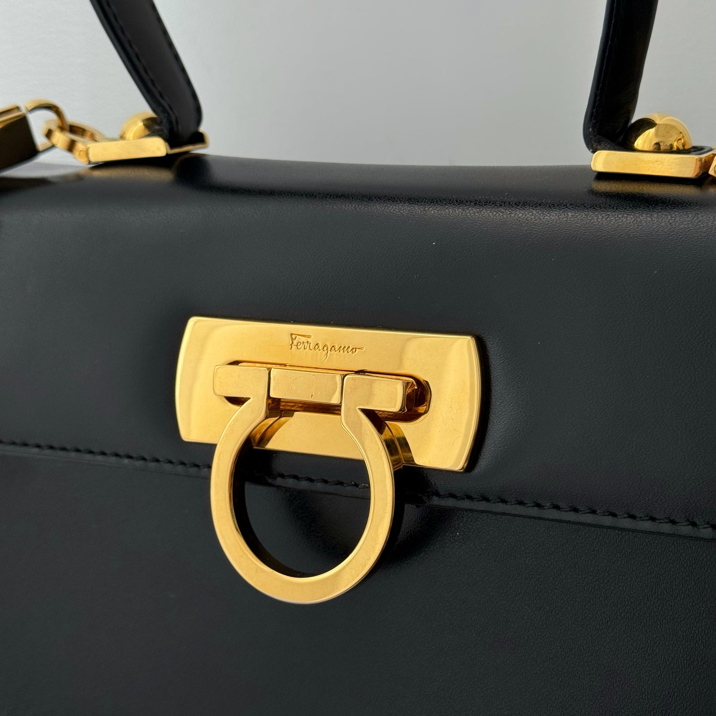 Ferragamo Gancini Kelly Bag Medium