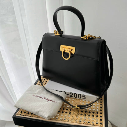 Ferragamo Gancini Kelly Bag Medium