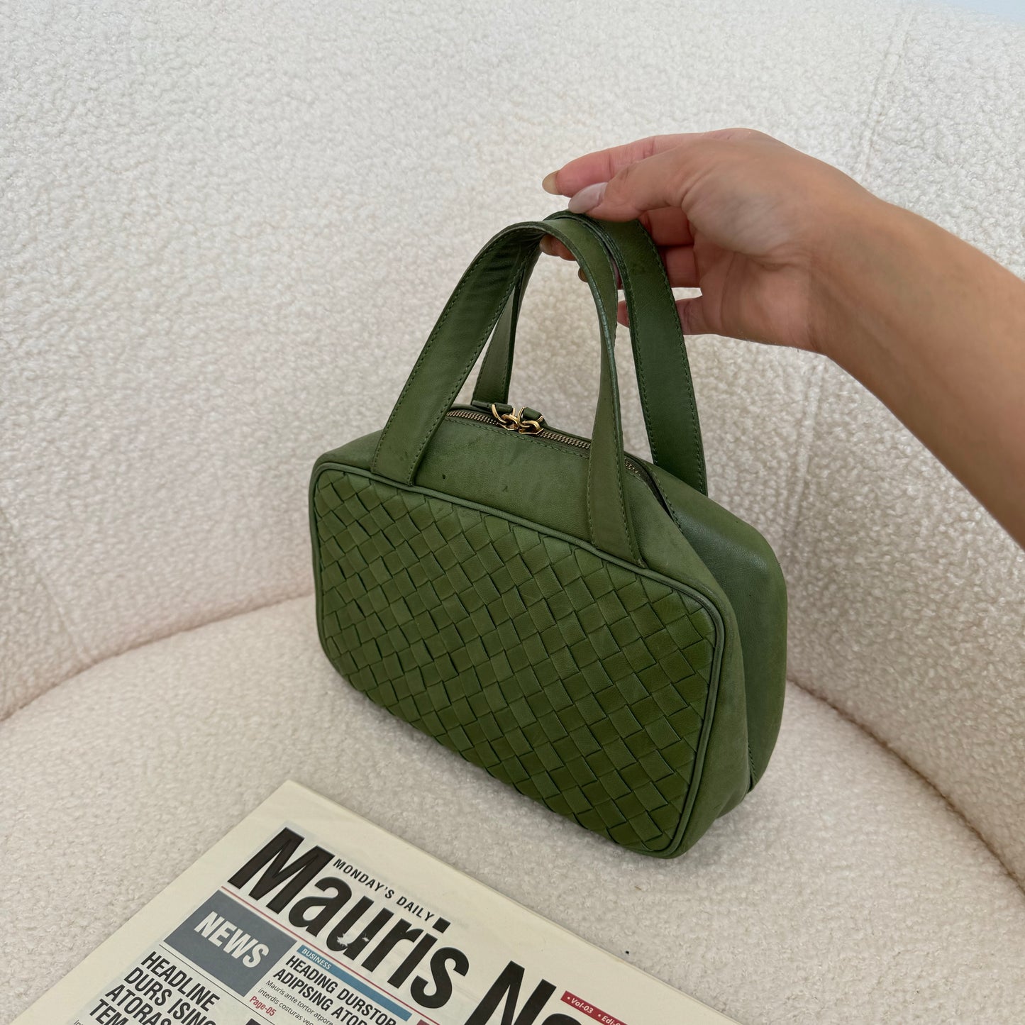 Bottega Veneta Intrecciato Mini Handbag Green