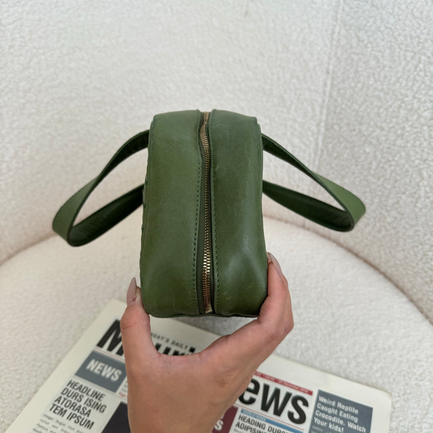 Bottega Veneta Intrecciato Mini Handbag Green