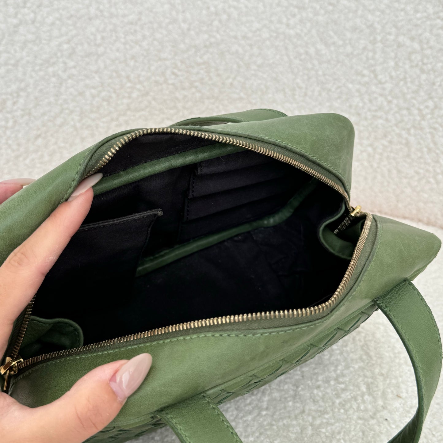 Bottega Veneta Intrecciato Mini Handbag Green