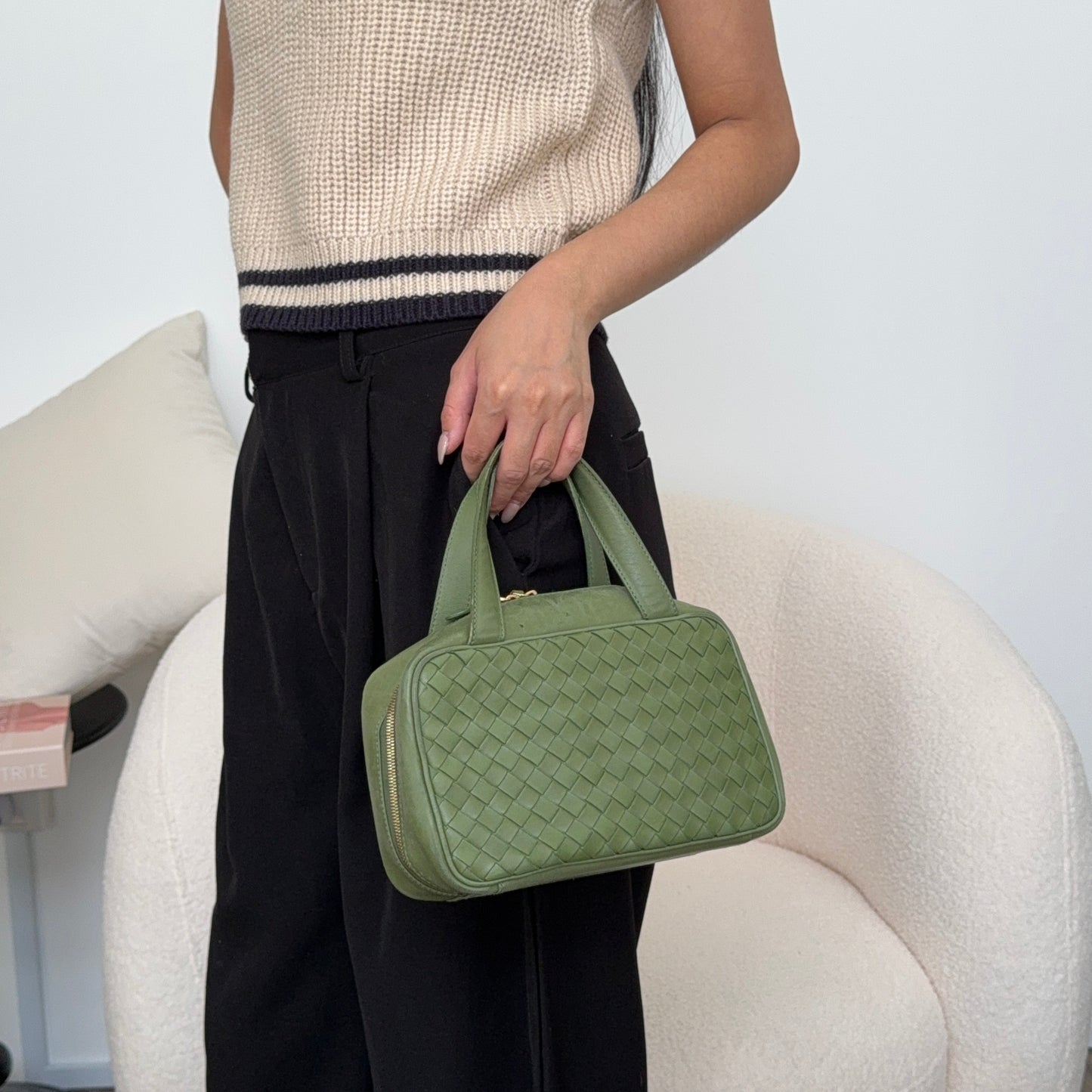 Bottega Veneta Intrecciato Mini Handbag Green