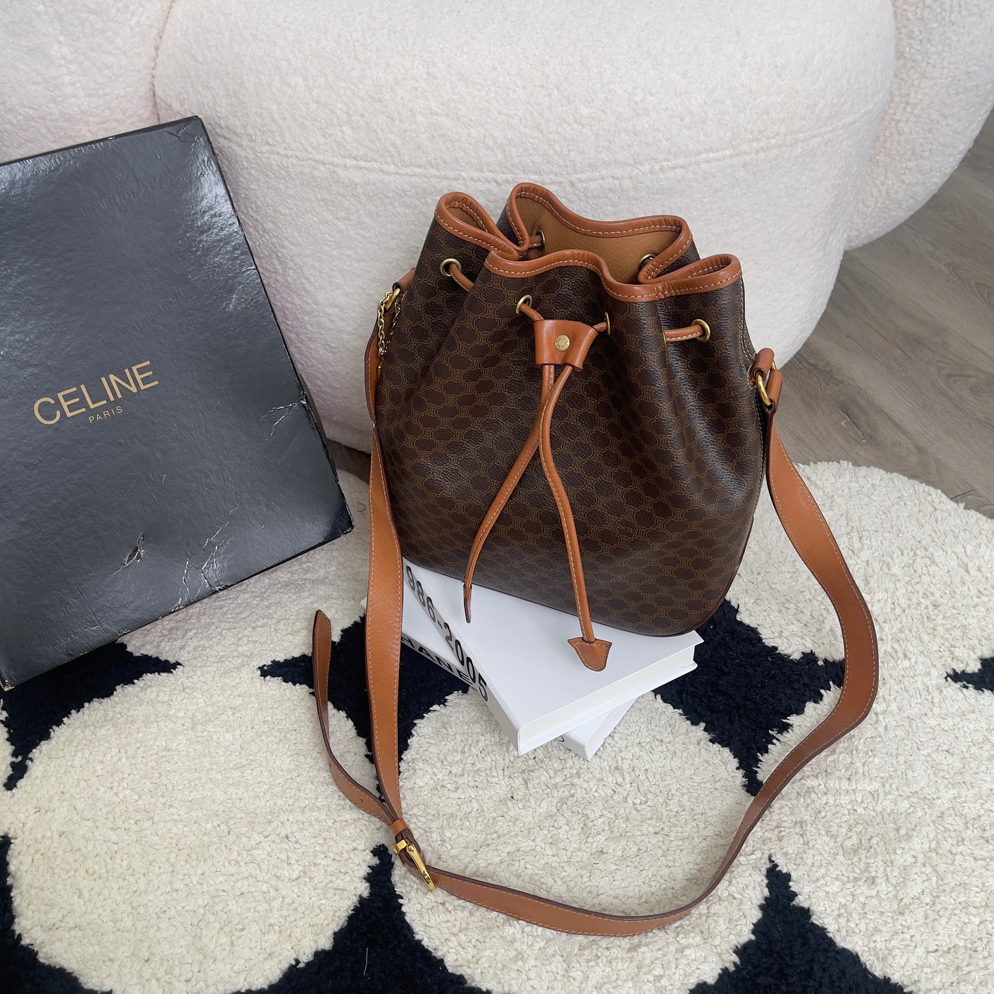 Celine Macadam Monogram Bucket Crossbody