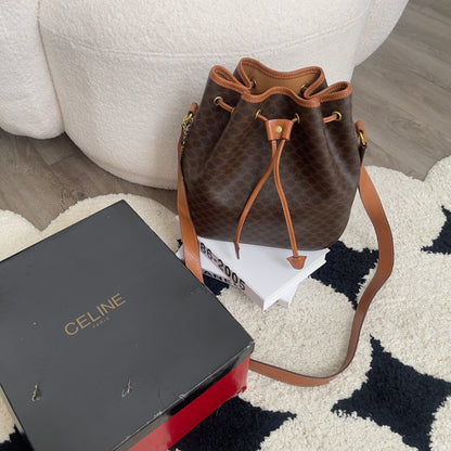 Celine Macadam Monogram Bucket Crossbody