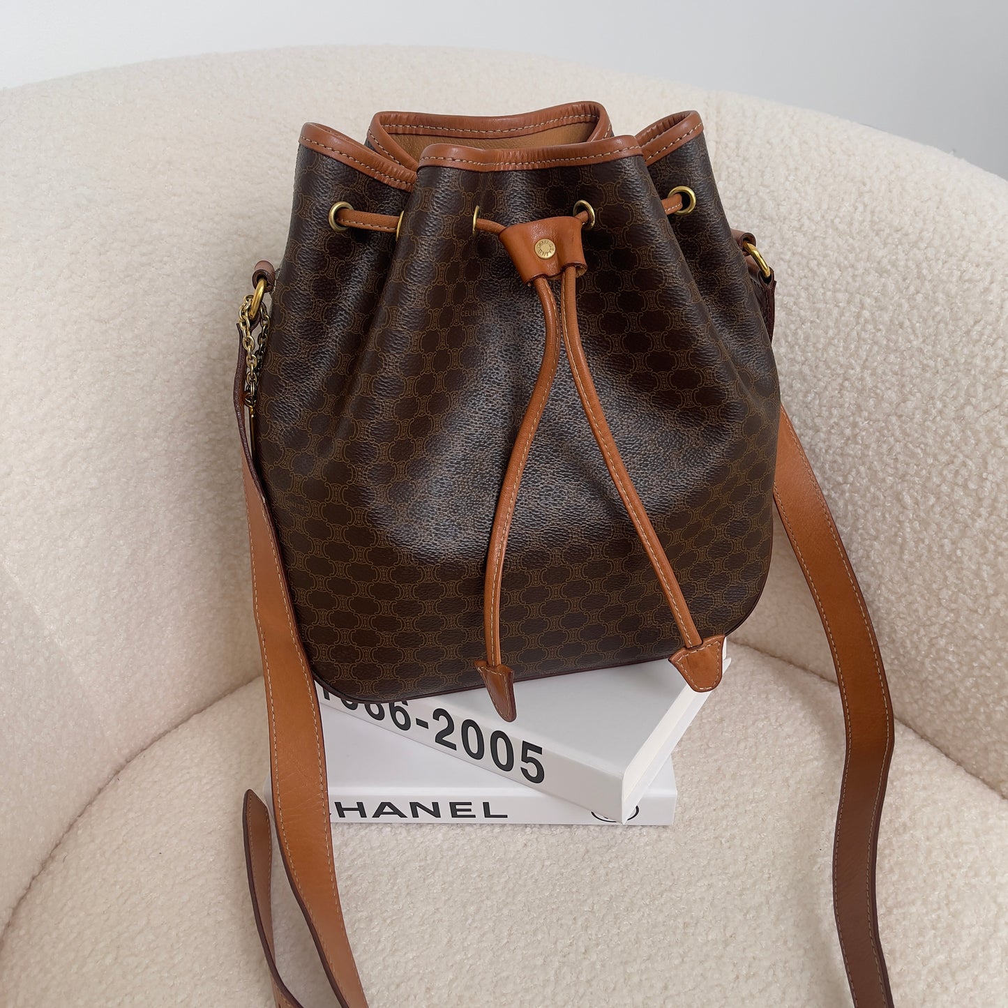 Celine Macadam Monogram Bucket Crossbody