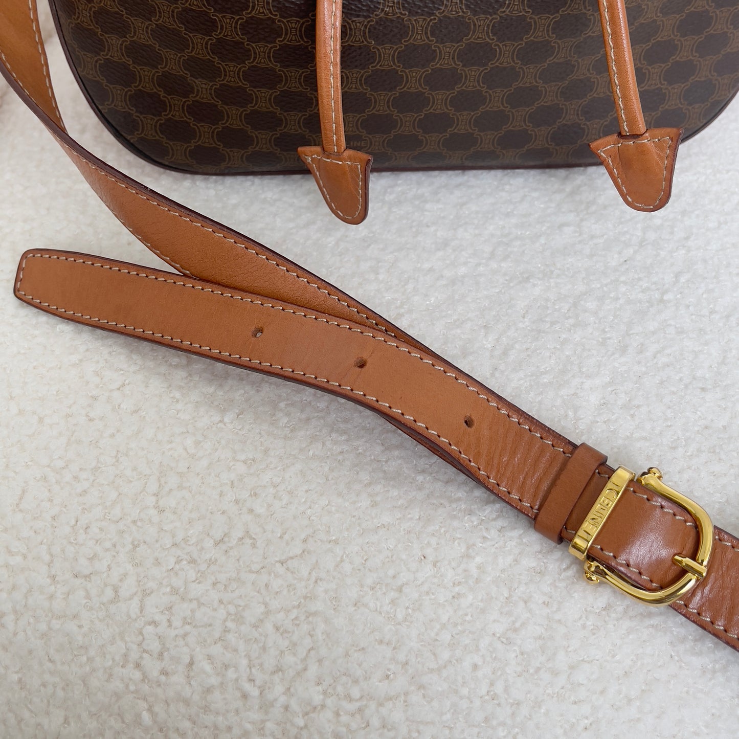 Celine Macadam Monogram Bucket Crossbody