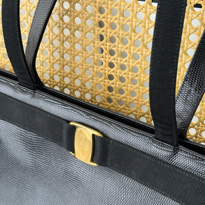 Salvatore Ferragamo Vara Tote in Lizard Embossed