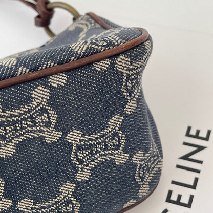 Celine Denim Macadam Pochette Shoulder Bag