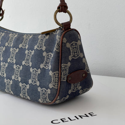 Celine Denim Macadam Pochette Shoulder Bag