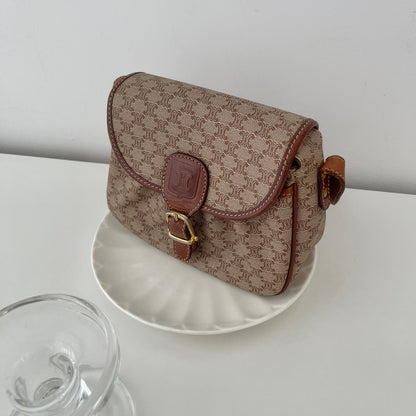 Celine Mini Crossbody Bag in Beige Macadam Monogram