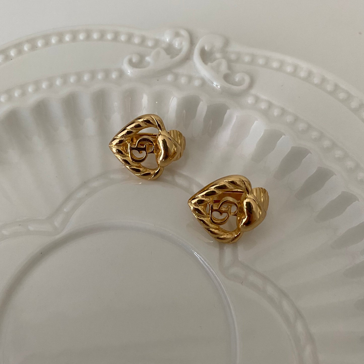 Dior Heart Shape Earclip - Leluxe Vintage Sdn. Bhd.