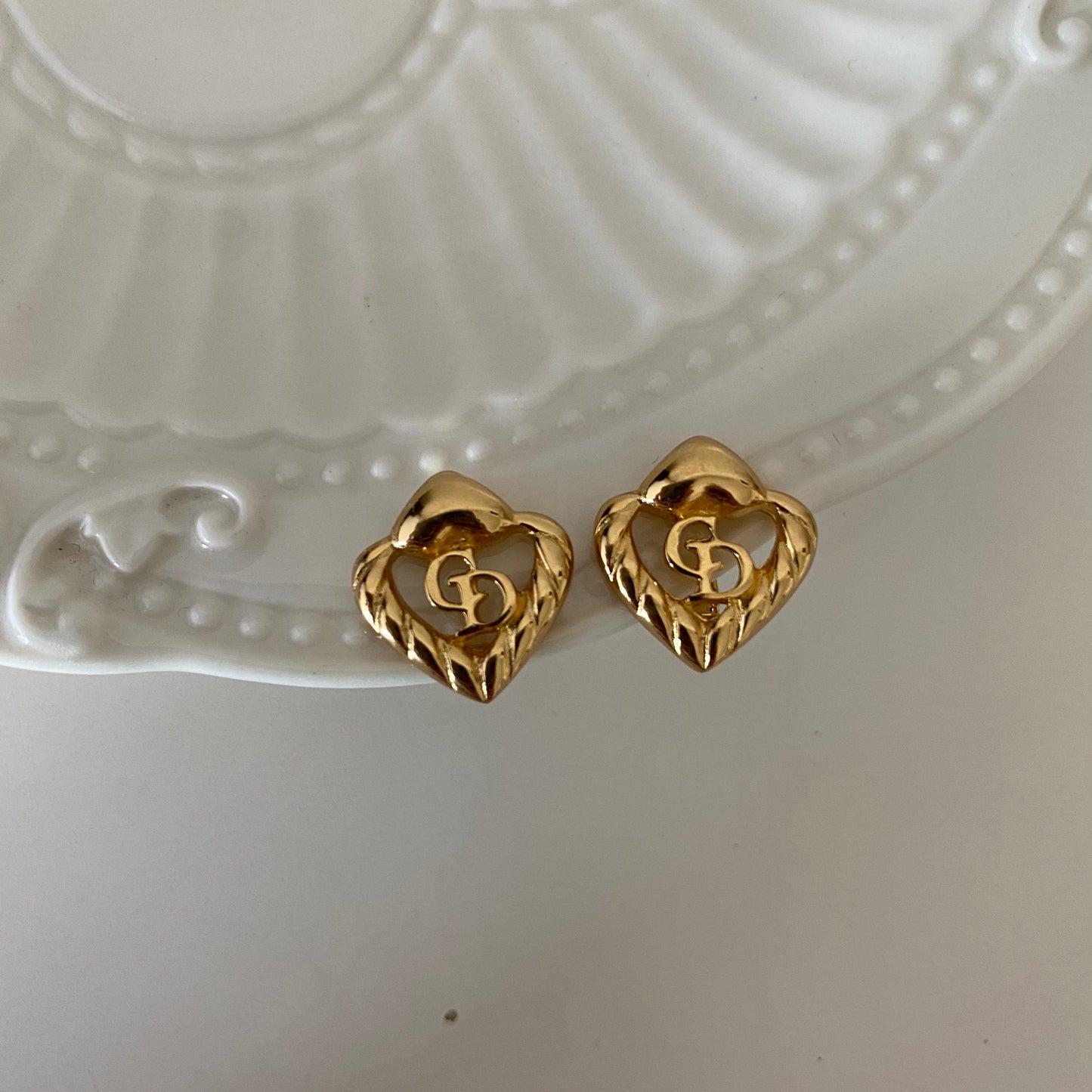 Dior Heart Shape Earclip - Leluxe Vintage Sdn. Bhd.