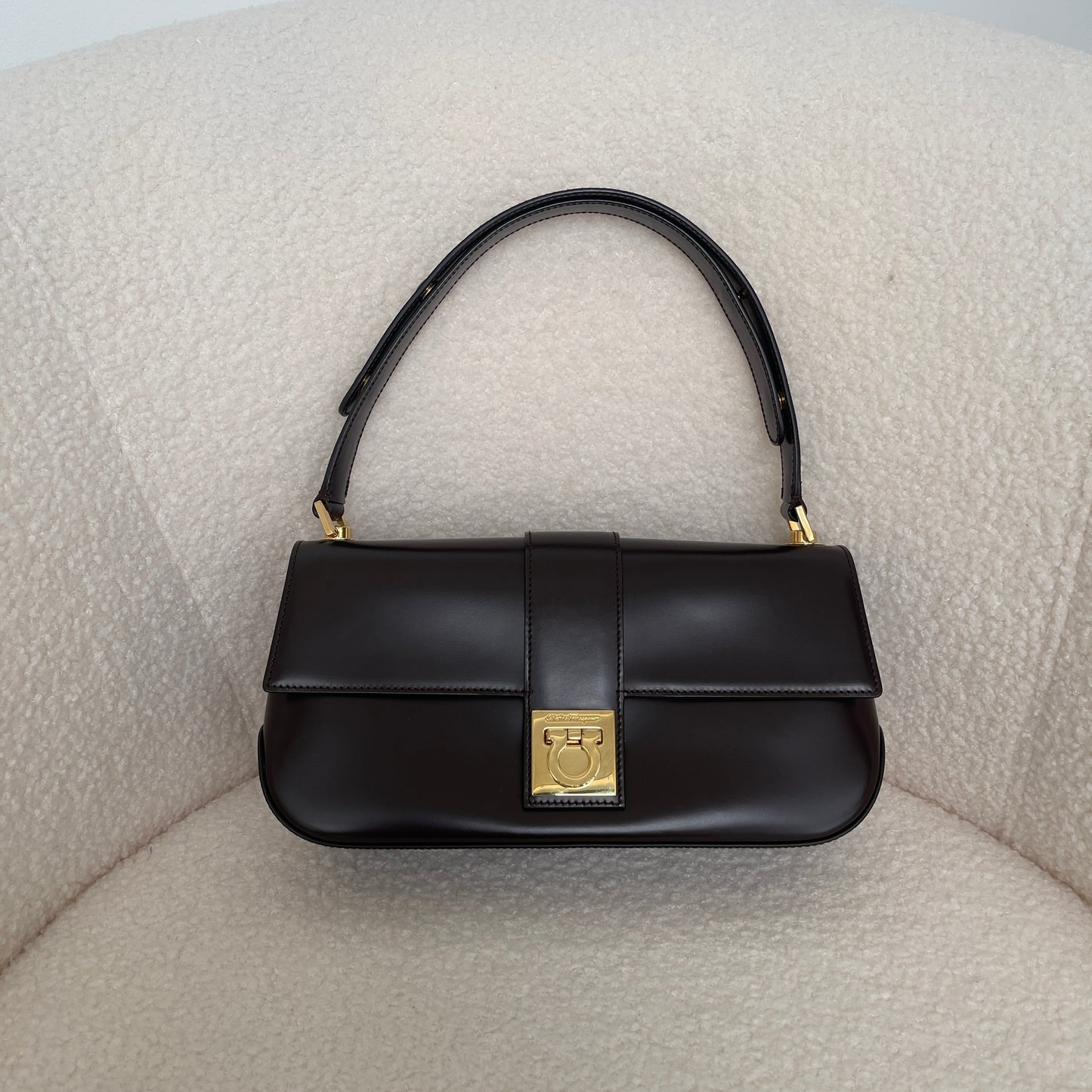 Ferragamo Gancini Flap Shoulder Bag