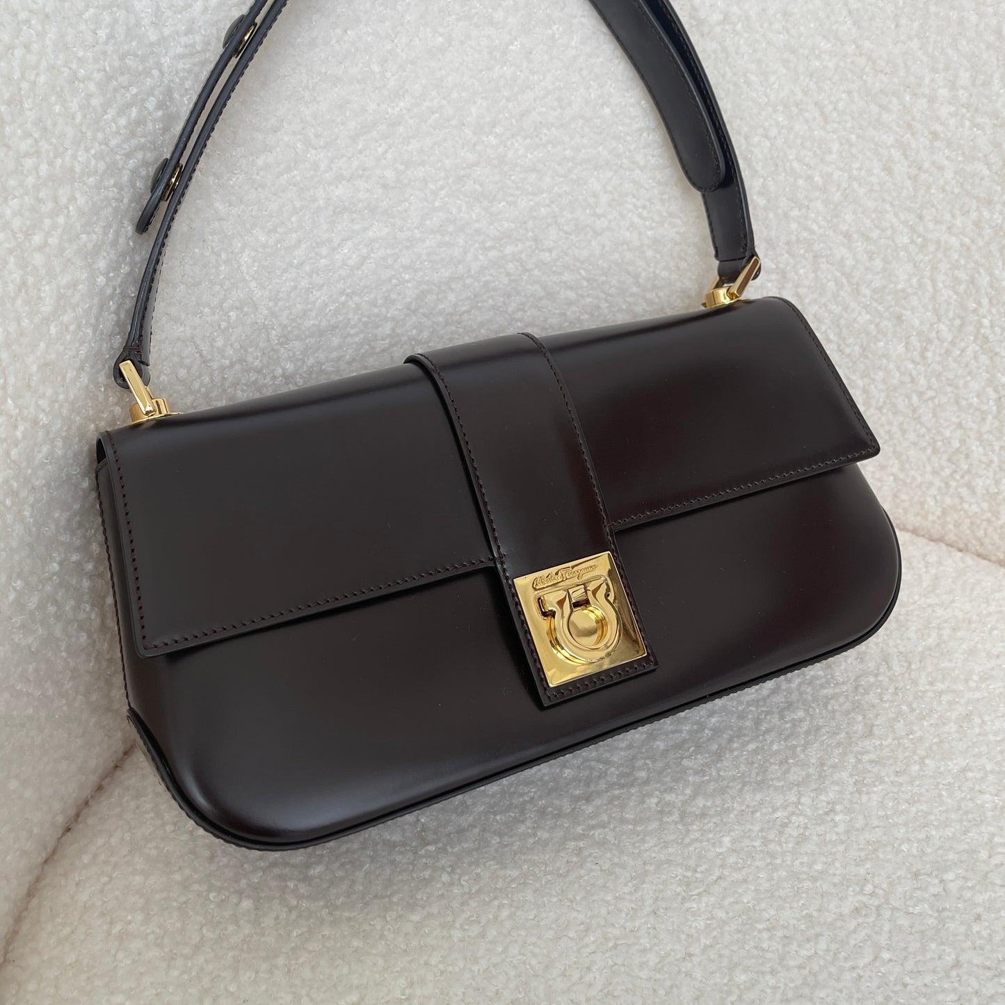 Ferragamo Gancini Flap Shoulder Bag