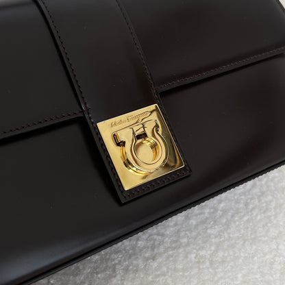 Ferragamo Gancini Flap Shoulder Bag