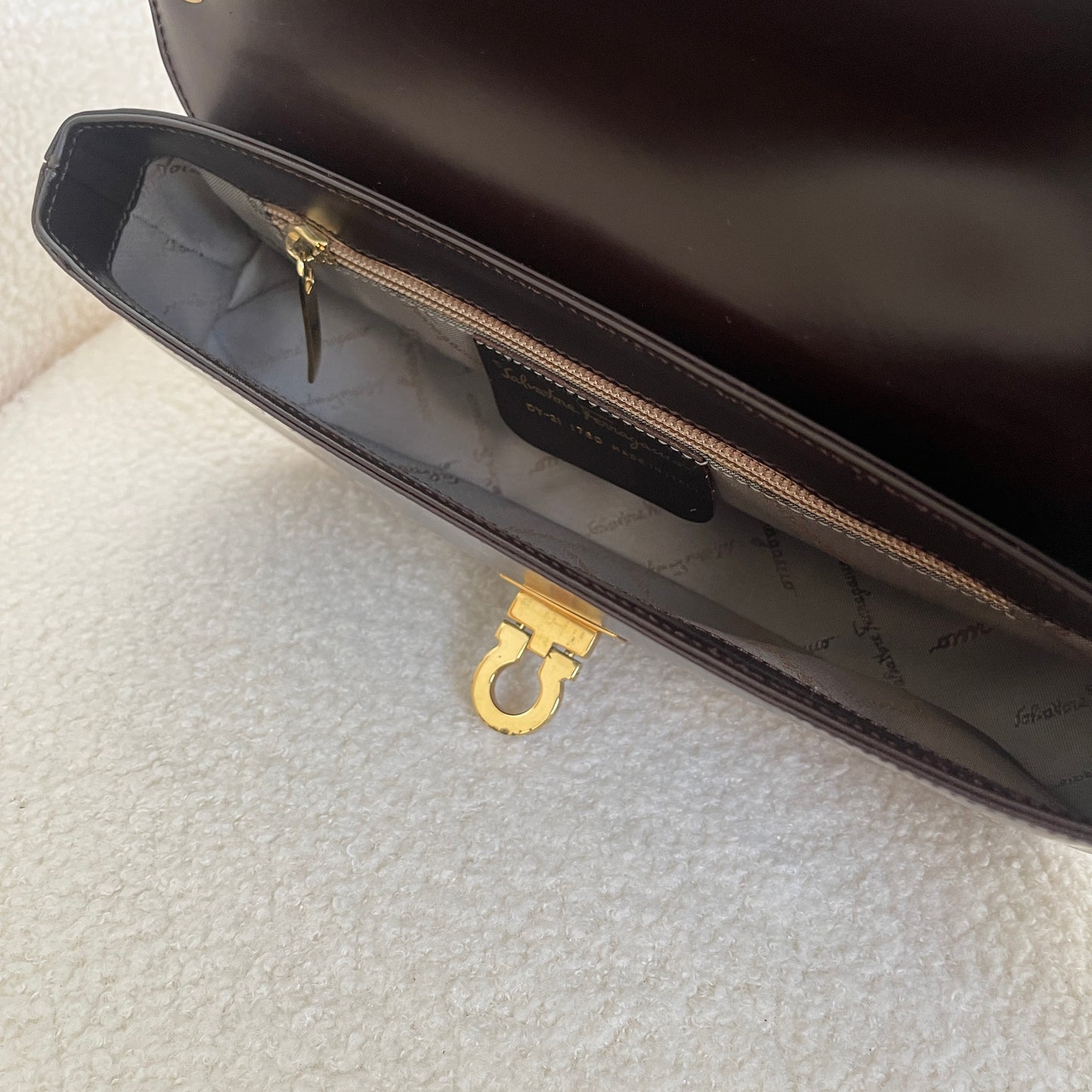 Ferragamo Gancini Flap Shoulder Bag