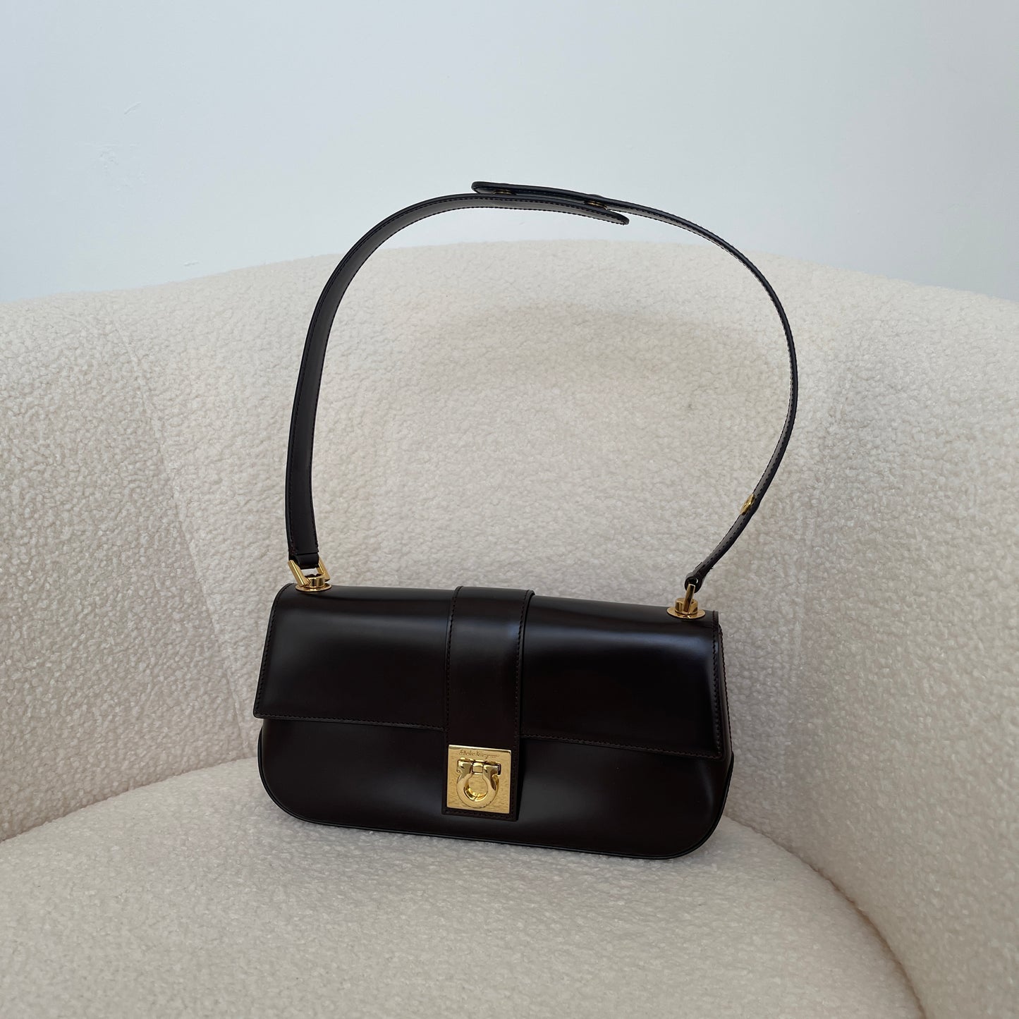 Ferragamo Gancini Flap Shoulder Bag