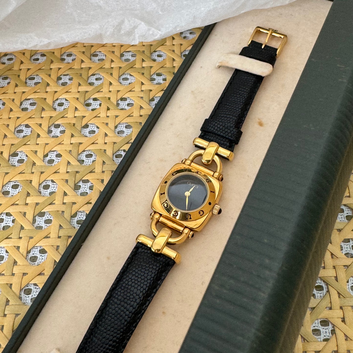 Gucci Black Horsebit Watch