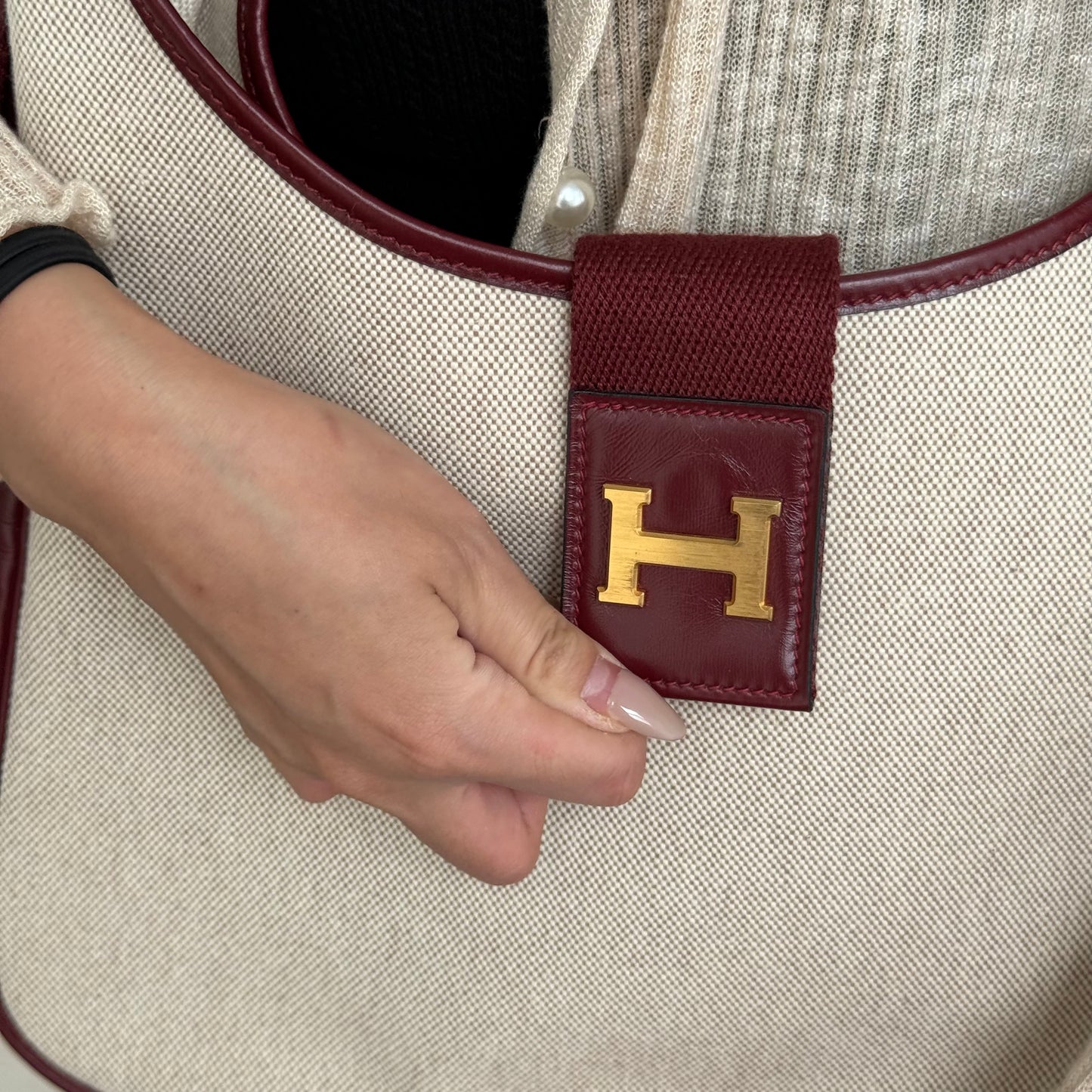 Hermes Sac Sako Toile H