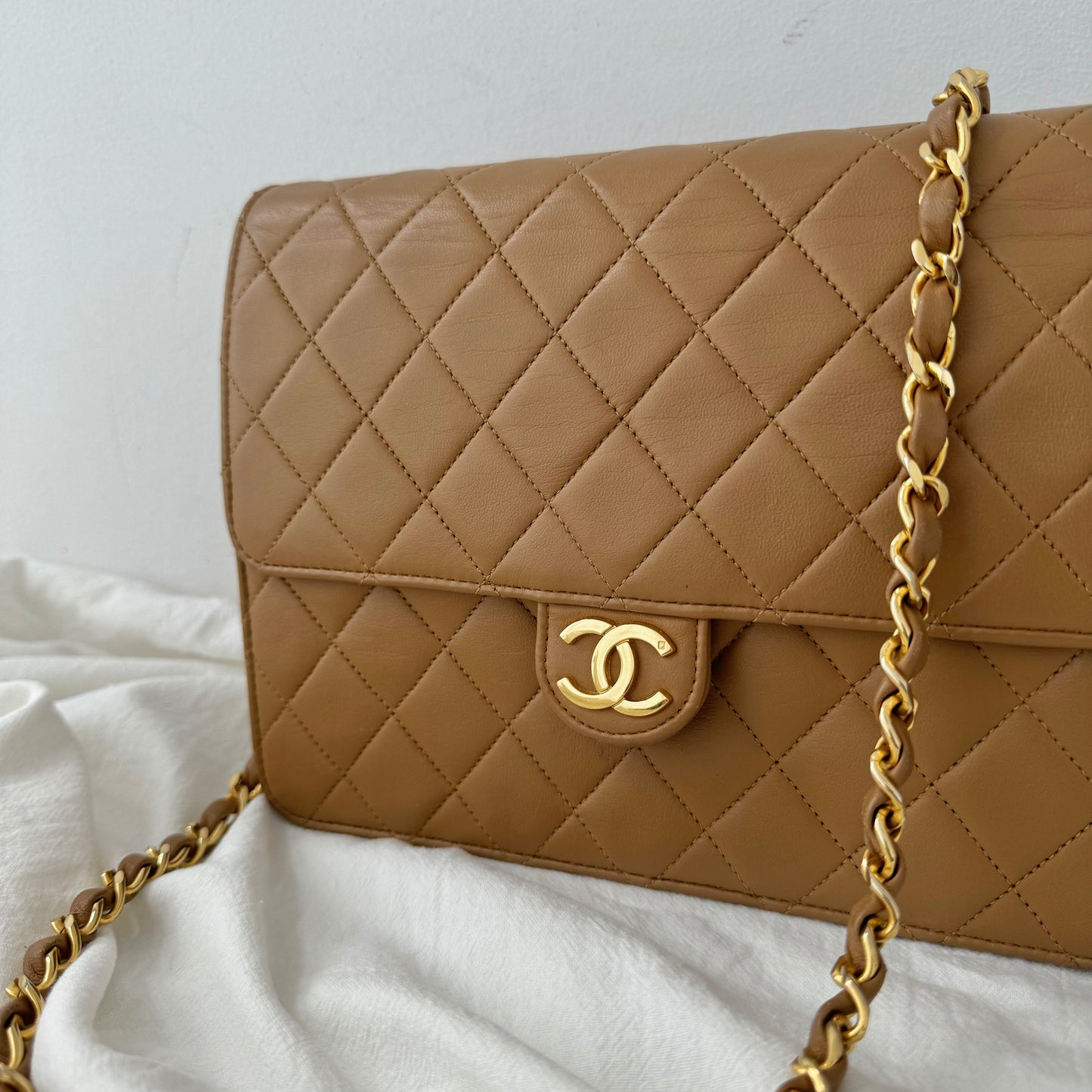 Chanel Vintage Flap Beige