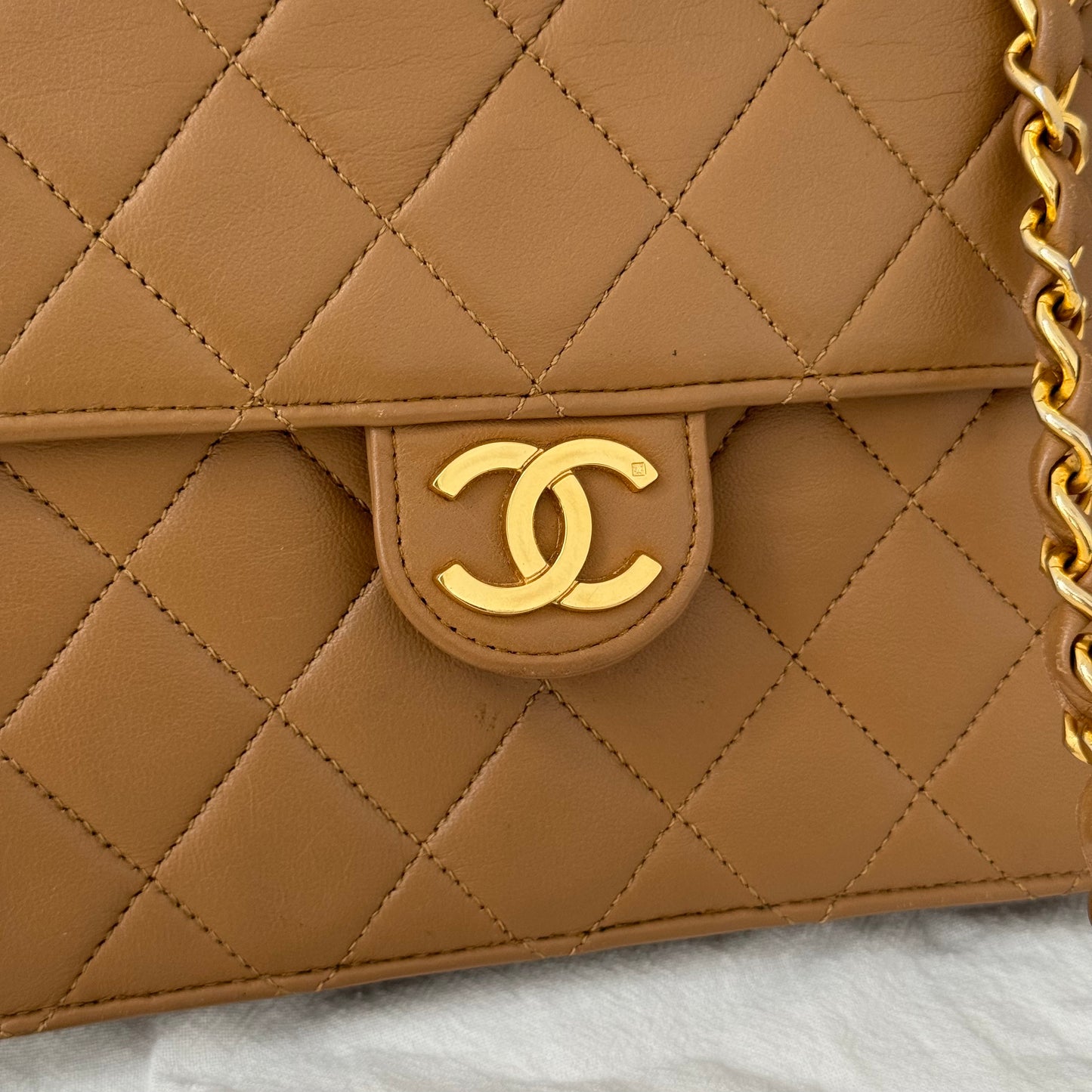 Chanel Vintage Flap Beige