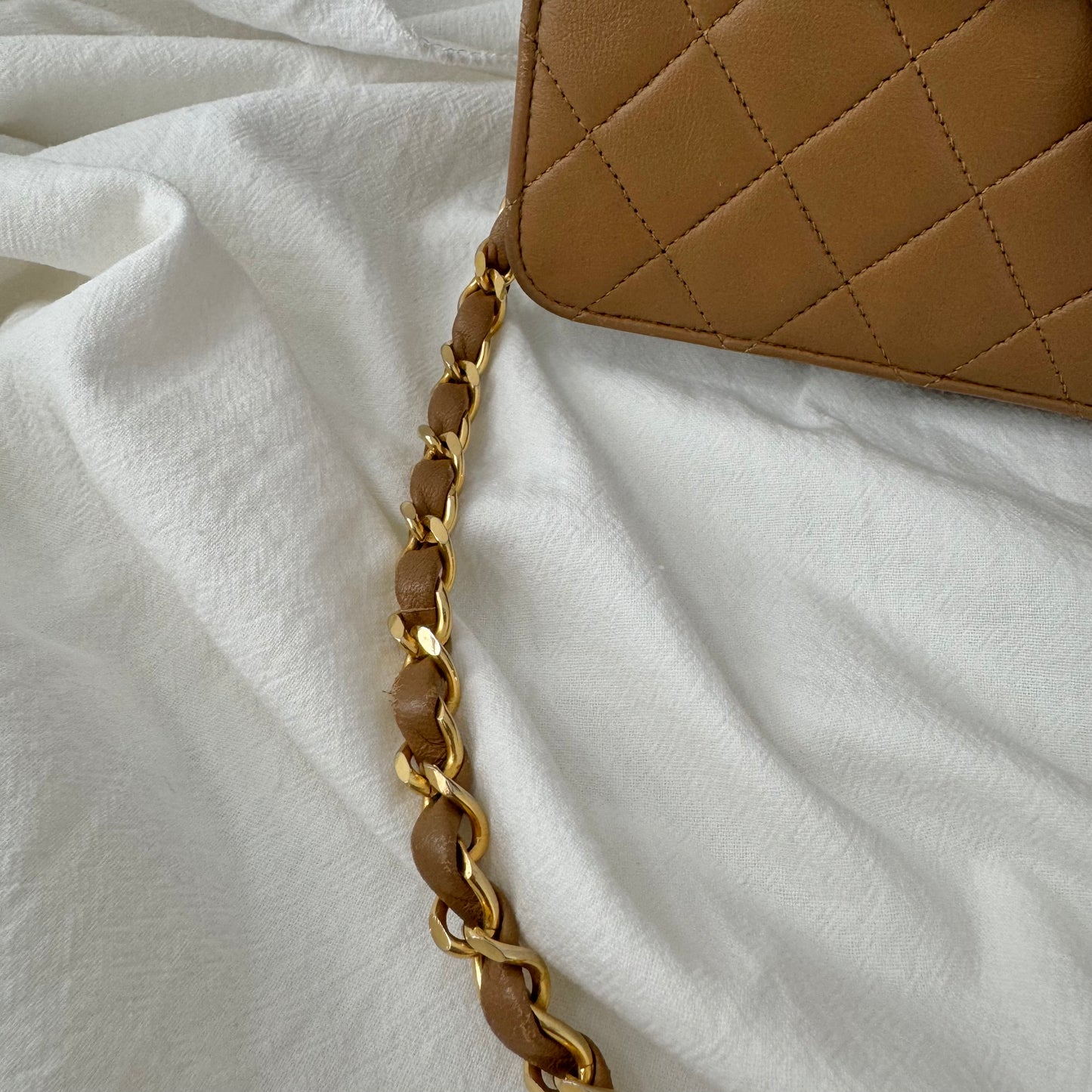 Chanel Vintage Flap Beige