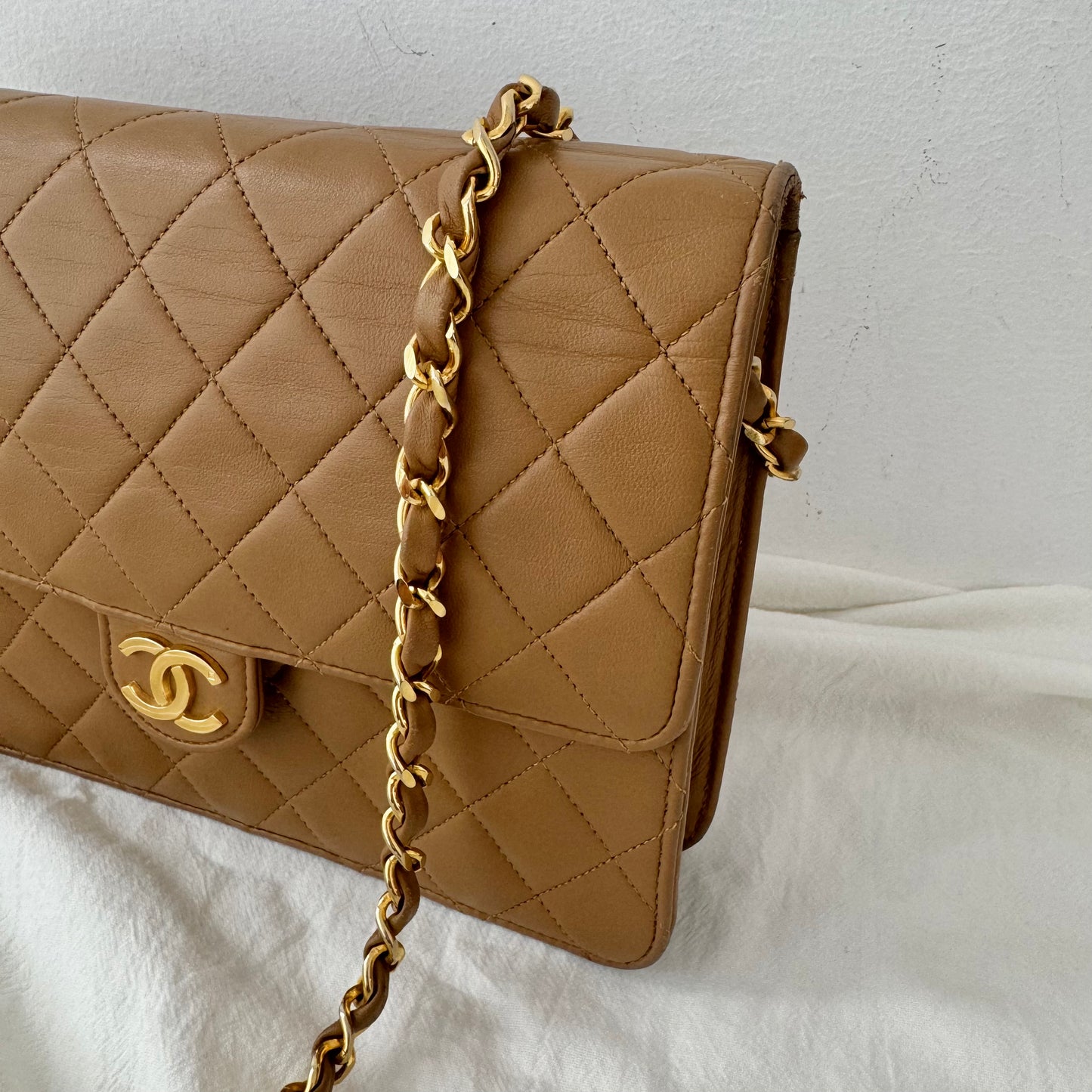 Chanel Vintage Flap Beige