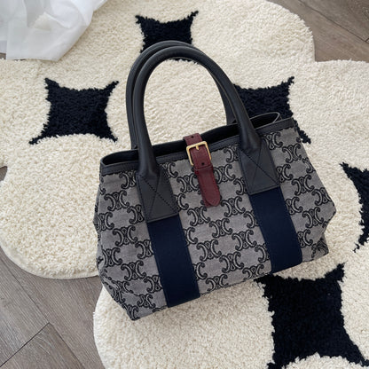 Celine Triomphe Macadam Tote in Denim