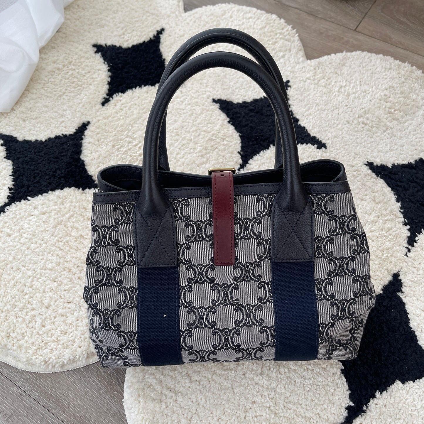 Celine Triomphe Macadam Tote in Denim