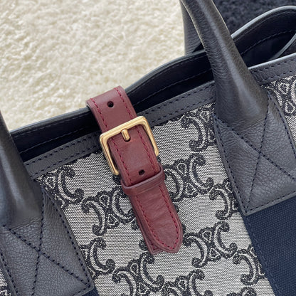 Celine Triomphe Macadam Tote in Denim