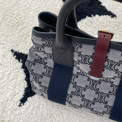 Celine Triomphe Macadam Tote in Denim