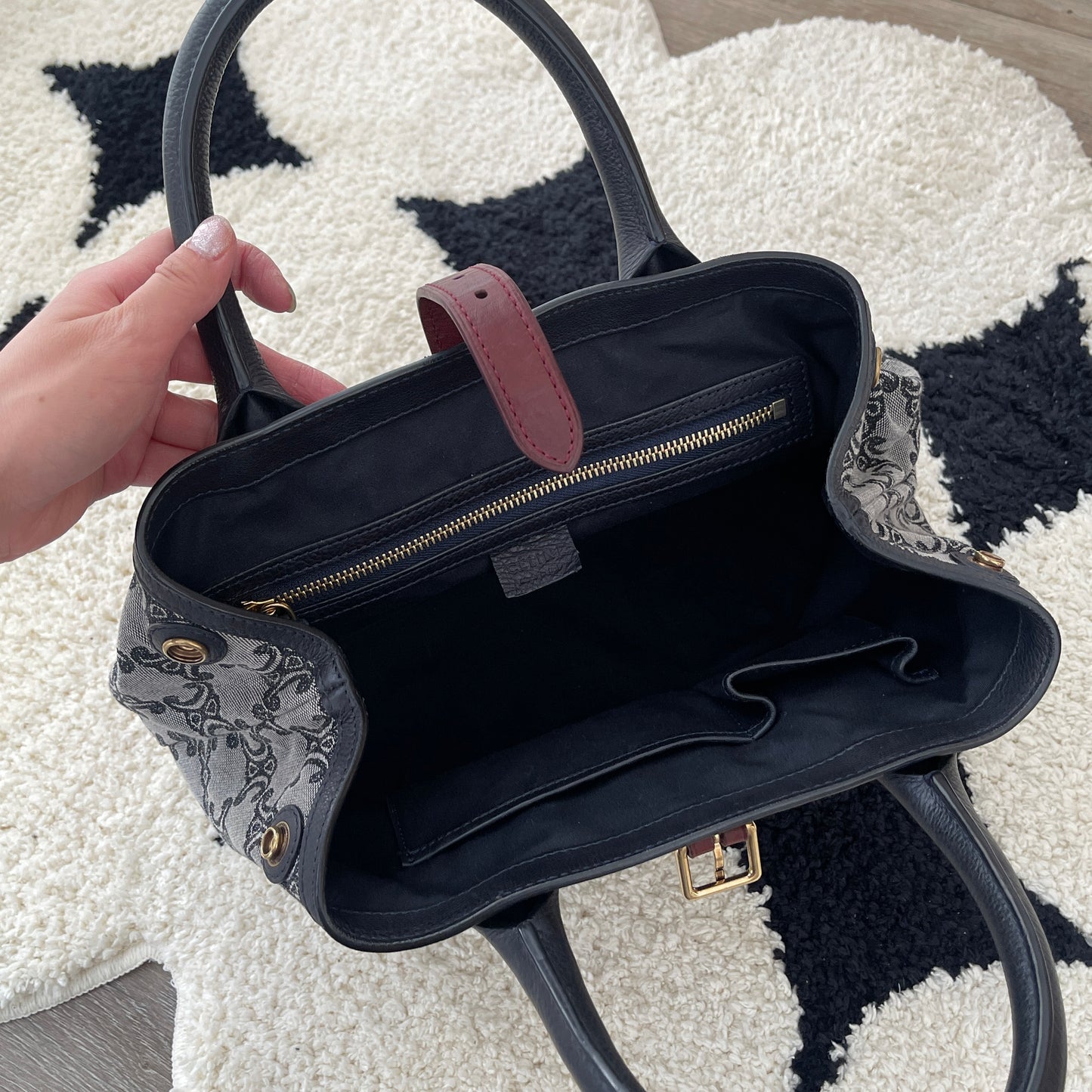 Celine Triomphe Macadam Tote in Denim