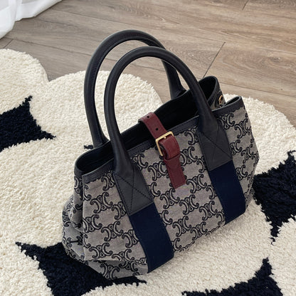 Celine Triomphe Macadam Tote in Denim