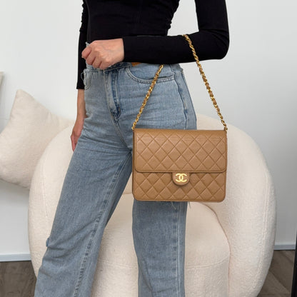 Chanel Vintage Flap Beige